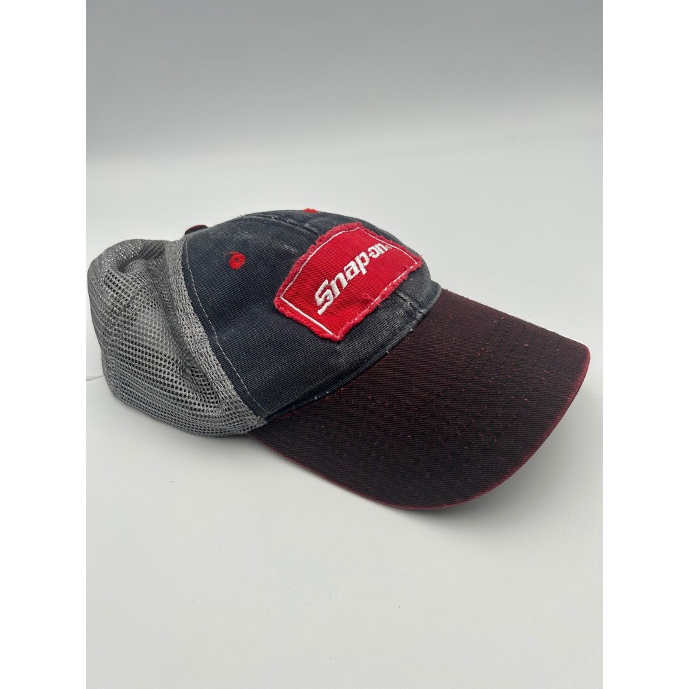 Snap-on Tools Trucker Hat K-Products Navy Burgundy Mesh Back Adjustable Cap